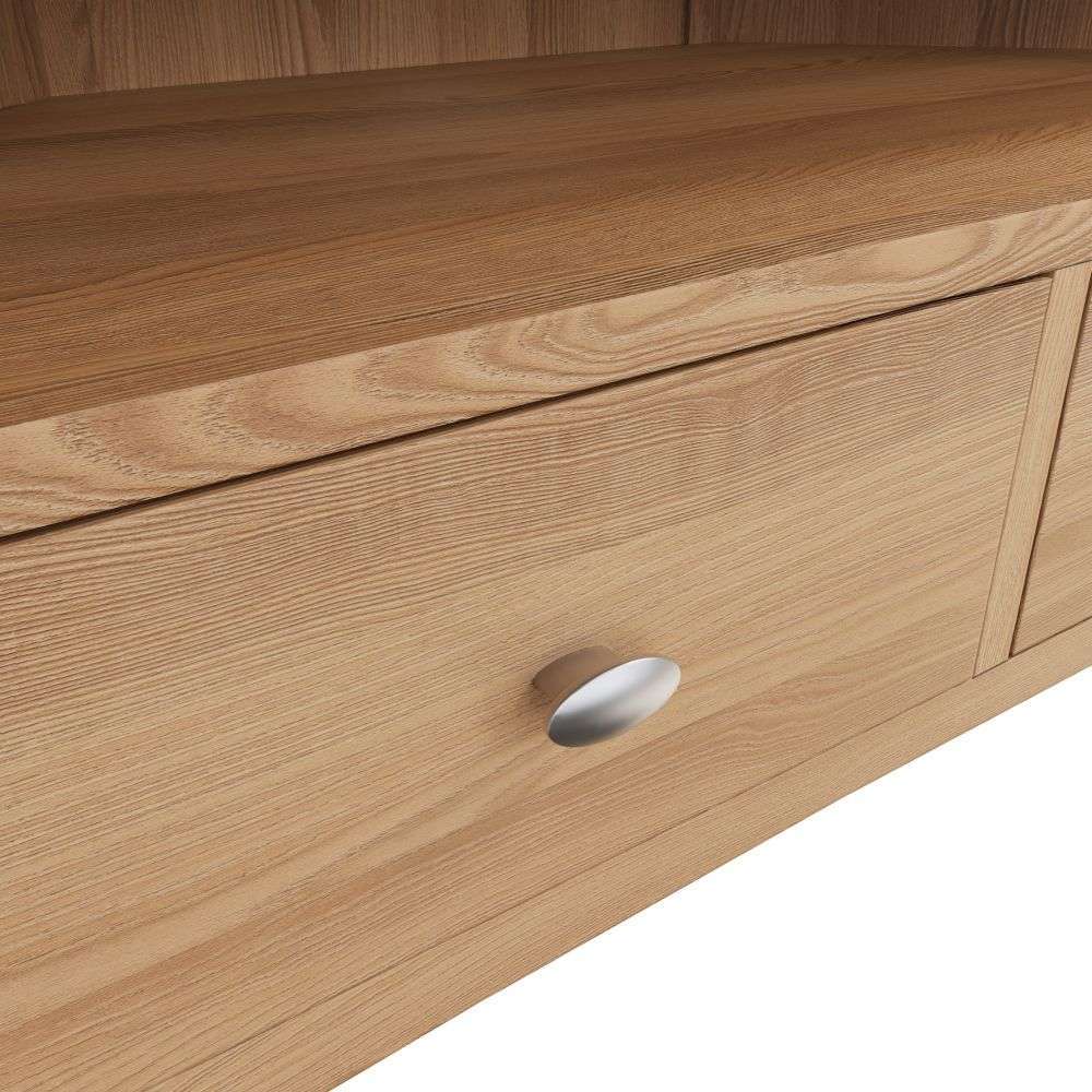 Essentials GAO Dining & Occasional Corner TV Unit Light oak