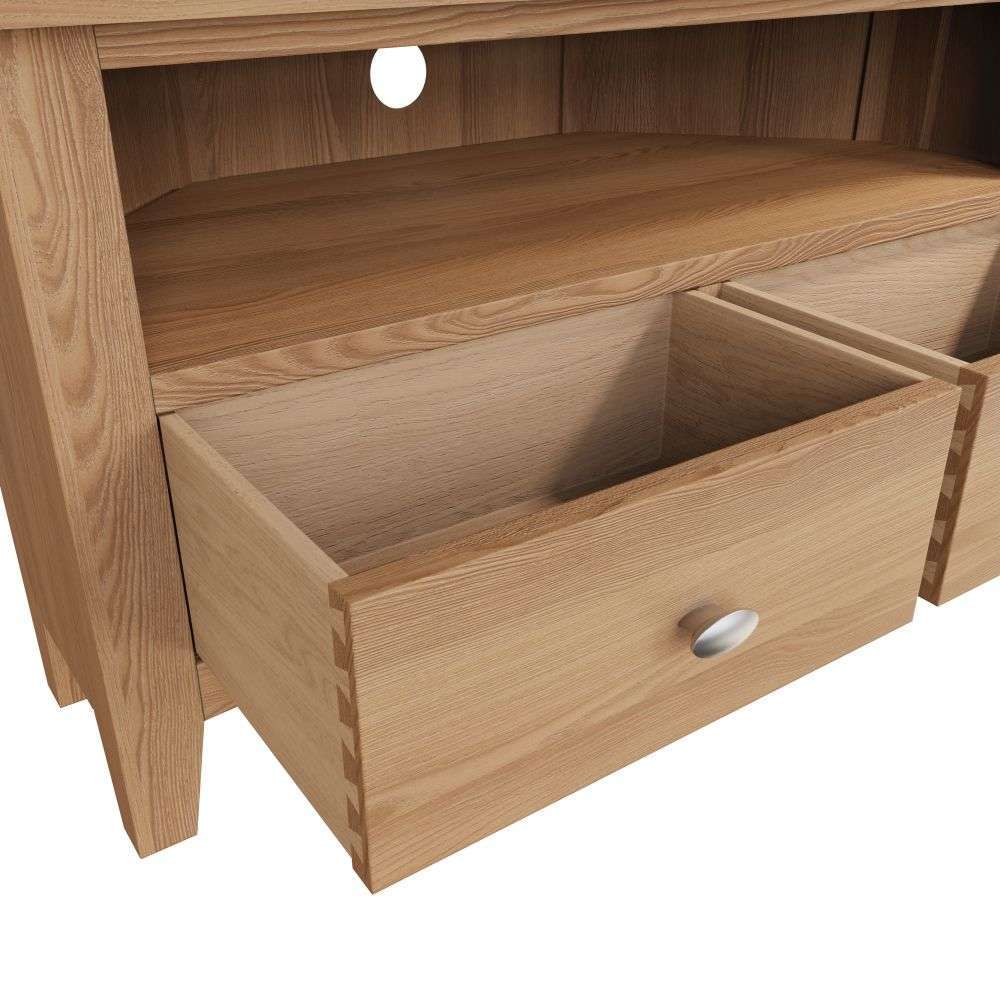 Essentials GAO Dining & Occasional Corner TV Unit Light oak