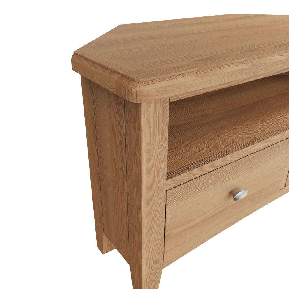Essentials GAO Dining & Occasional Corner TV Unit Light oak