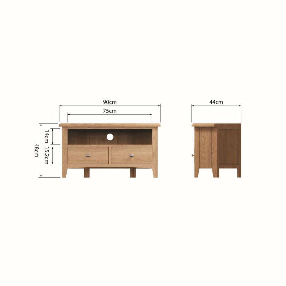 Essentials GAO Dining & Occasional Corner TV Unit Light oak