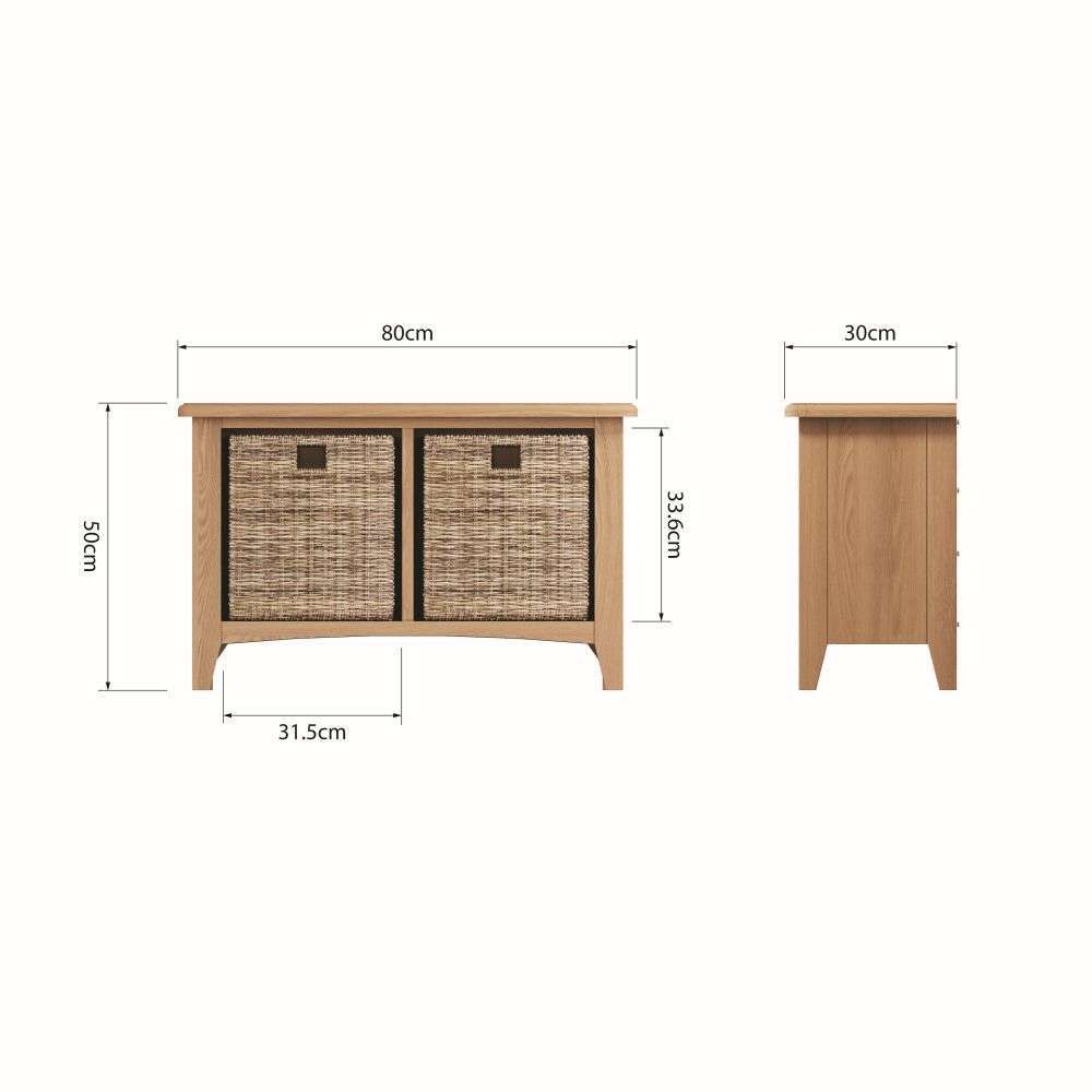 Essentials GAO Dining & Occasional Hall Bench Light oak