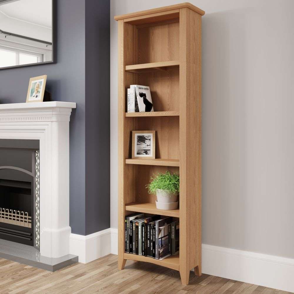 Essentials	GAO Dining & Occasional Large Bookcase Light oak