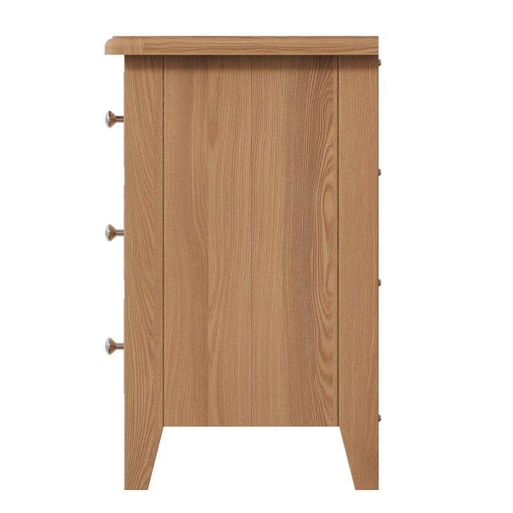 Essentials GAO Bedroom 3 Drawer Bedside Light oak