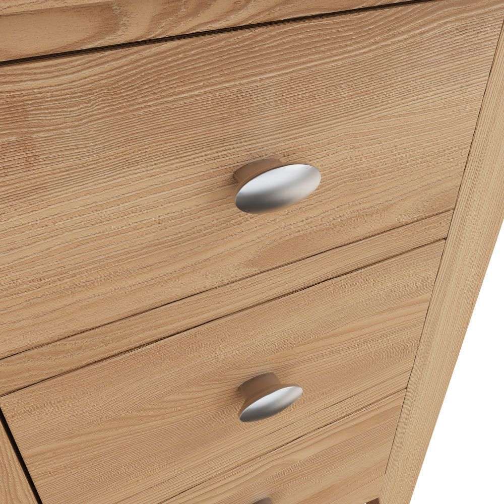 Essentials GAO Bedroom 3 Drawer Bedside Light oak