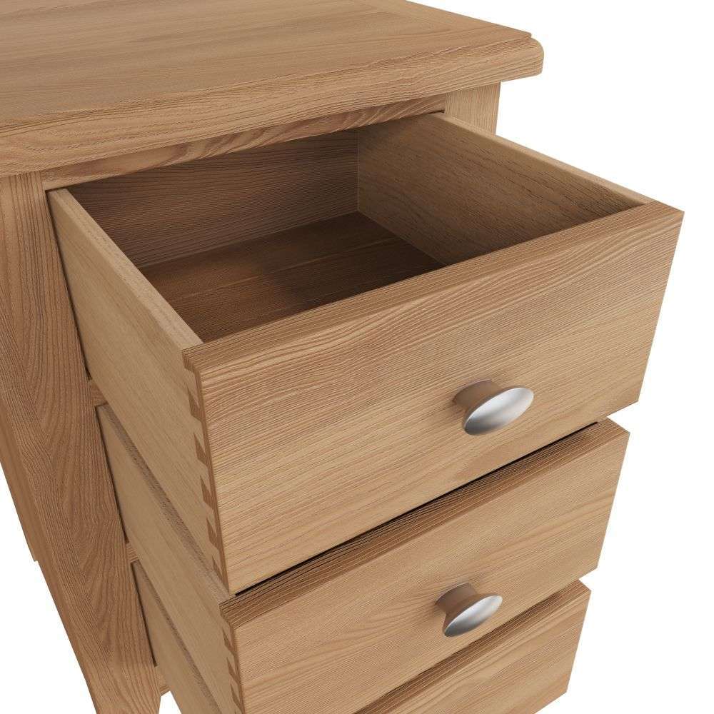 Essentials GAO Bedroom 3 Drawer Bedside Light oak