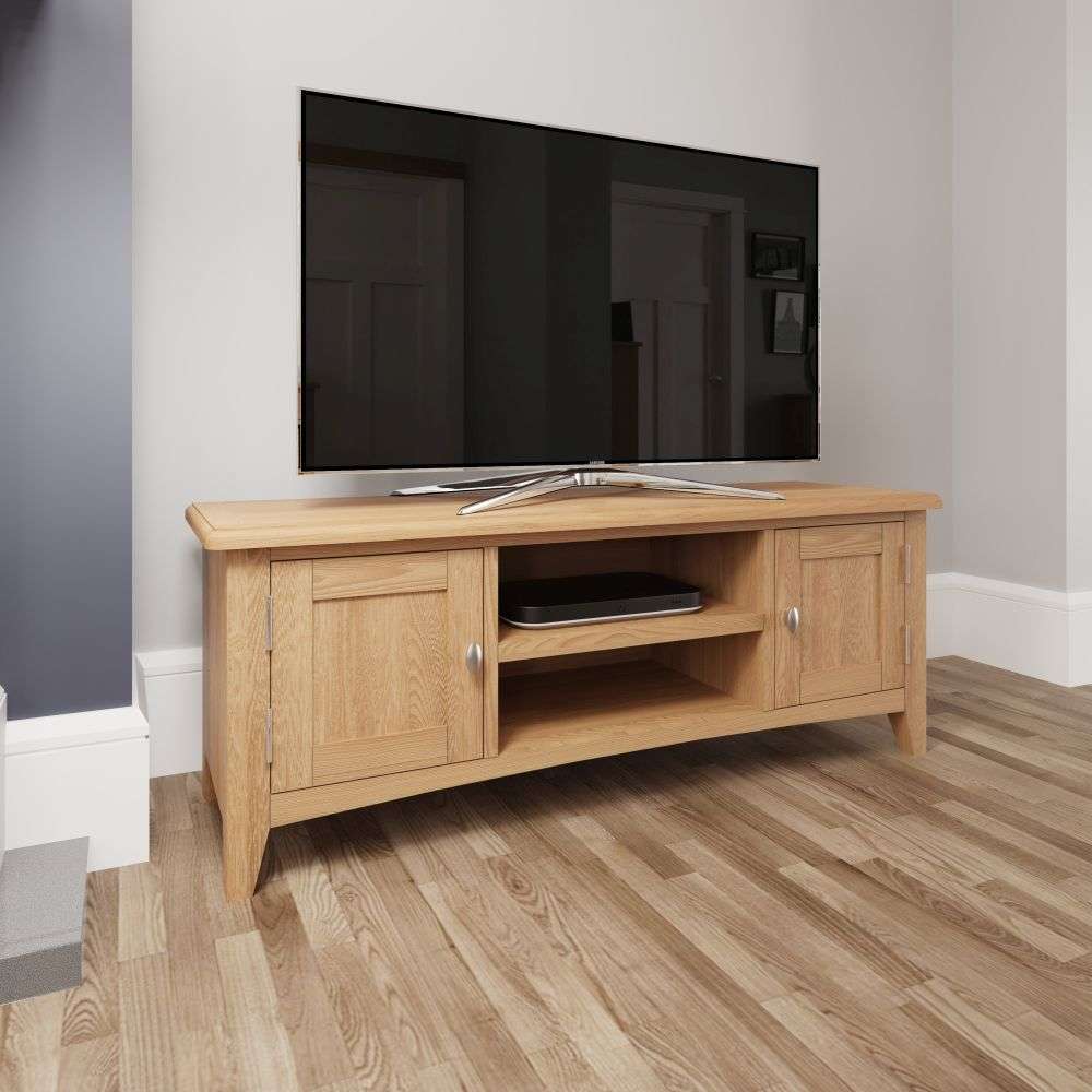 Essentials GAO Dining & Occasional Large TV Unit Light oak