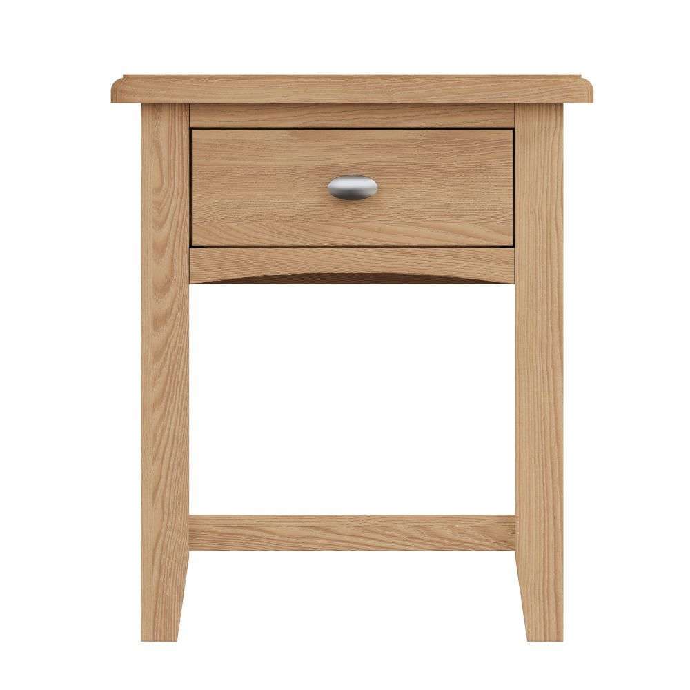 Essentials GAO Dining & Occasional 1 Drawer Lamp Table Light oak