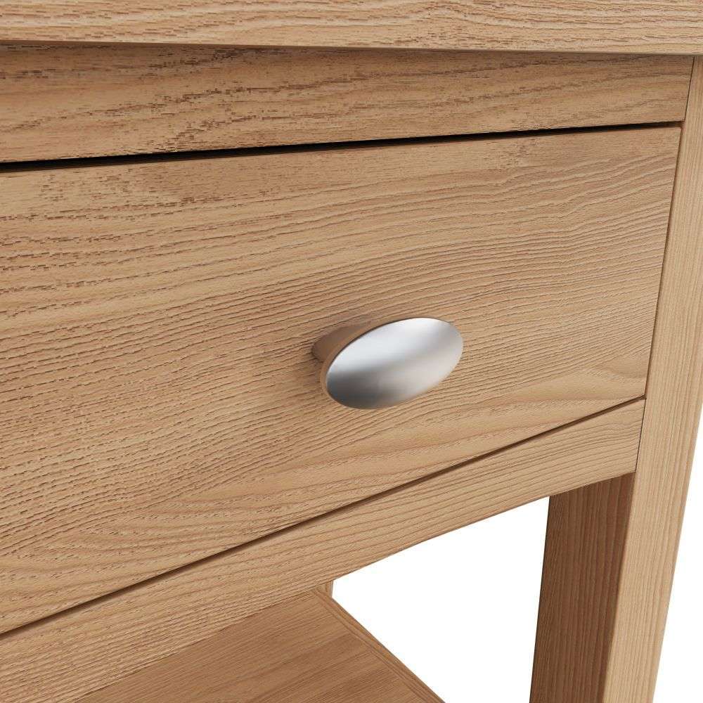 Essentials GAO Dining & Occasional 1 Drawer Lamp Table Light oak