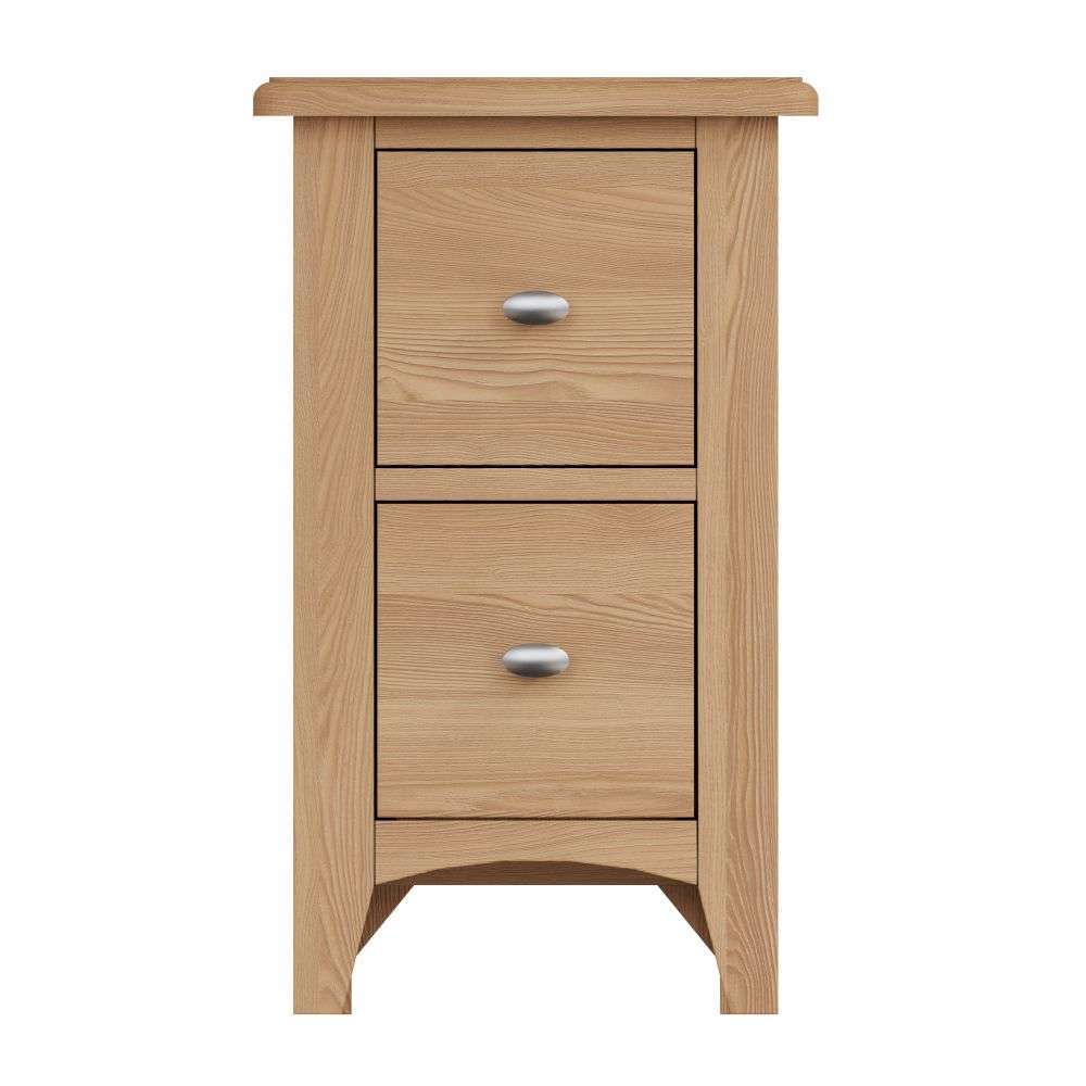 Essentials	GAO Bedroom	Small Bedside Cabinet Light oak