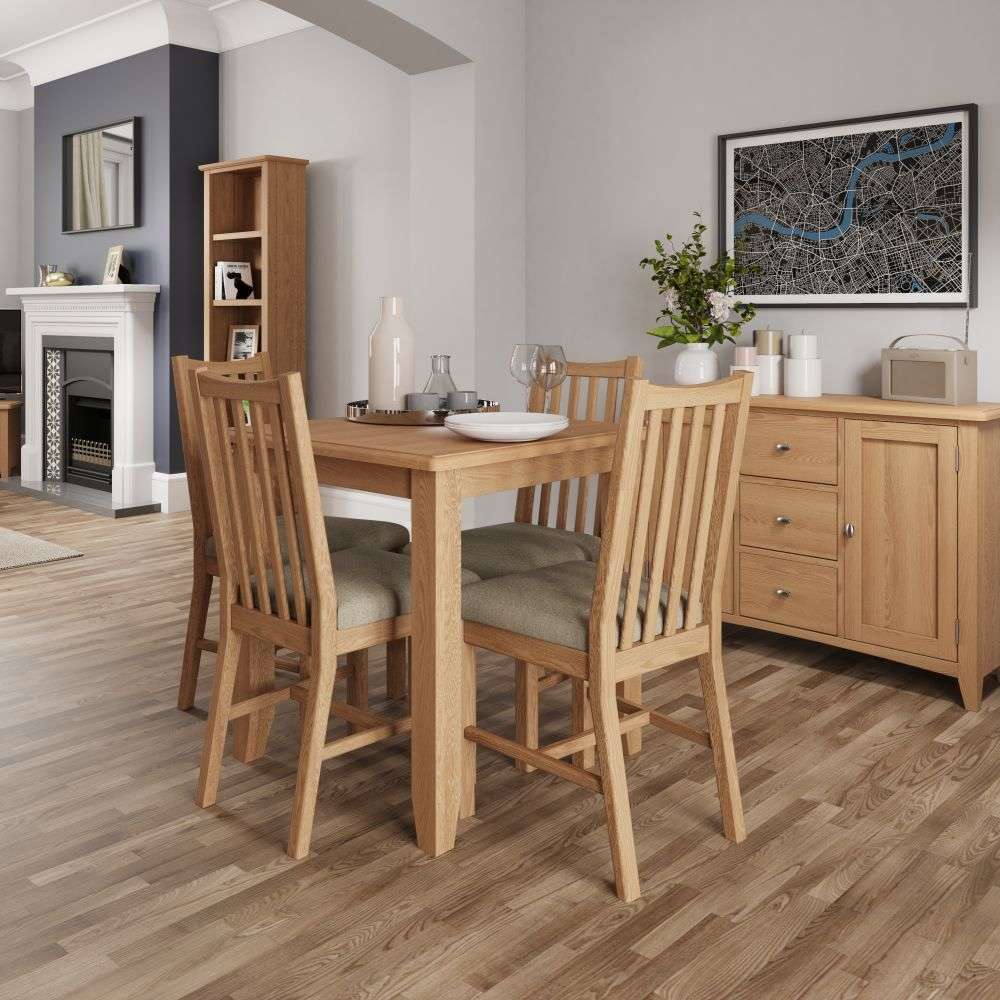 Essentials GAO Dining & Occasional Fixed Top Table Light oak