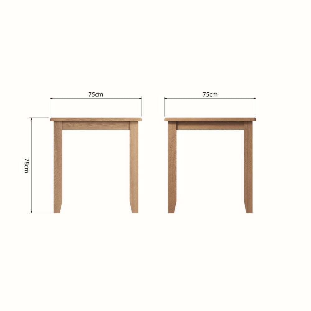 Essentials GAO Dining & Occasional Fixed Top Table Light oak