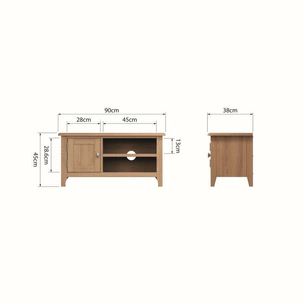 Essentials GAO Dining & Occasional TV Unit Light oak