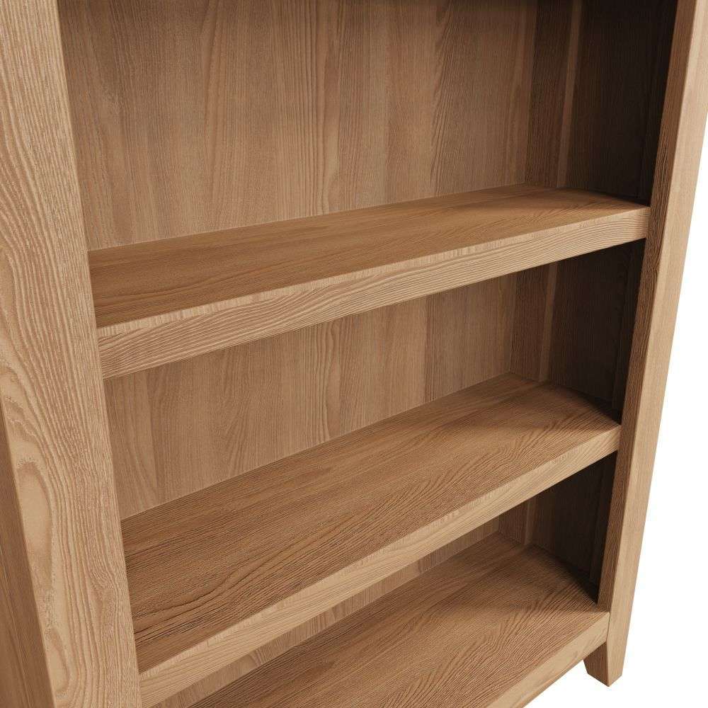 Essentials GAO Dining & Occasional Small Wide Bookcase Light oak