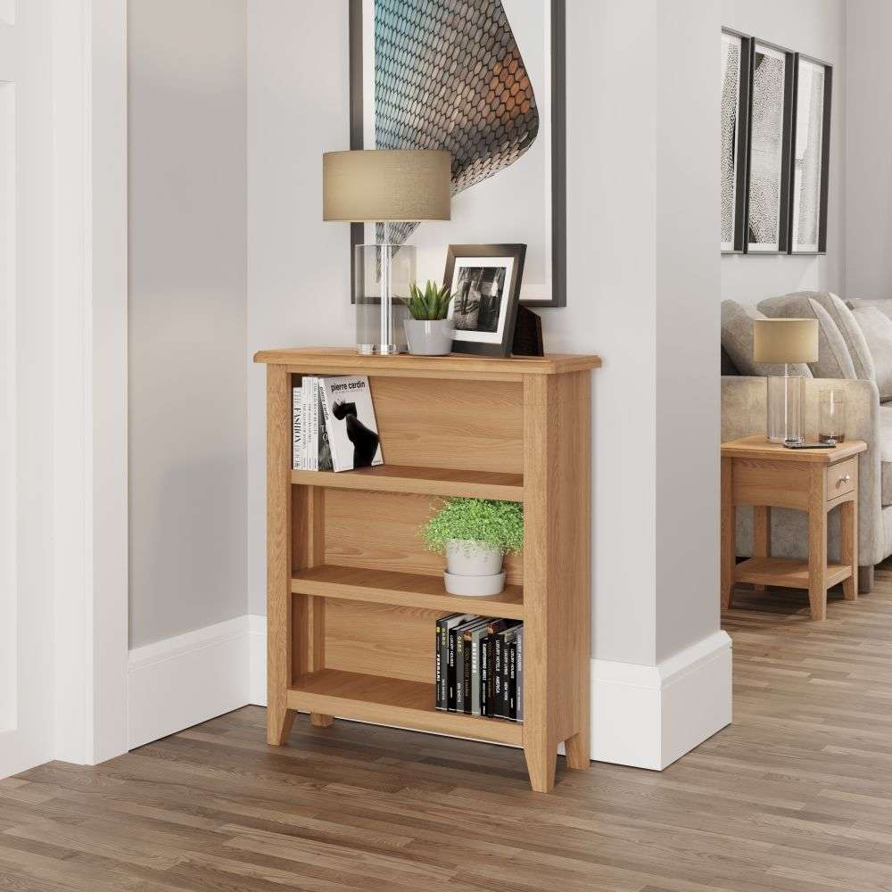 Essentials	GAO Dining & Occasional Small Wide Bookcase Light oak