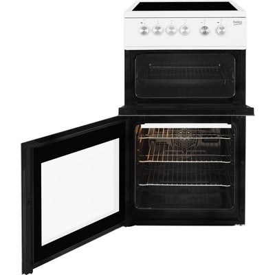 Beko KDVC563AW 50cm Ceramic Electric Cooker – Double Oven, A Rated, Freestanding, White