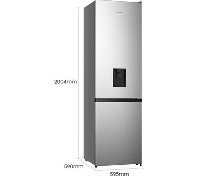Hisense RB435N4WCE 336 L Frost‑Free 60/40 Fridge Freezer – Stainless Steel, E Rated