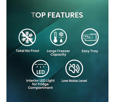 Hisense RB327N4BBE 50/50 Fridge Freezer (Black & Steel)