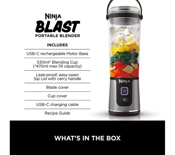 Ninja Blast Cordless Portable Blender (Purple) – Model BC151UKPR