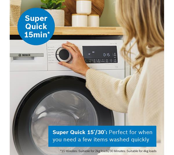 BOSCH Series 6 WGG24400GB 9kg Anti-Stain Washing Machine with 1400 RPM Spin – White