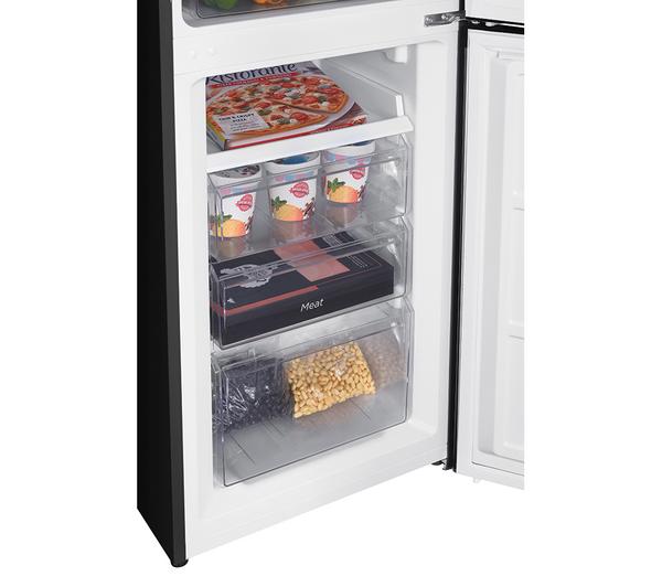 Hoover HOCH1T518EBK 50/50 Freestanding Fridge Freezer, Low Frost, 252L Capacity, Black, E Rated
