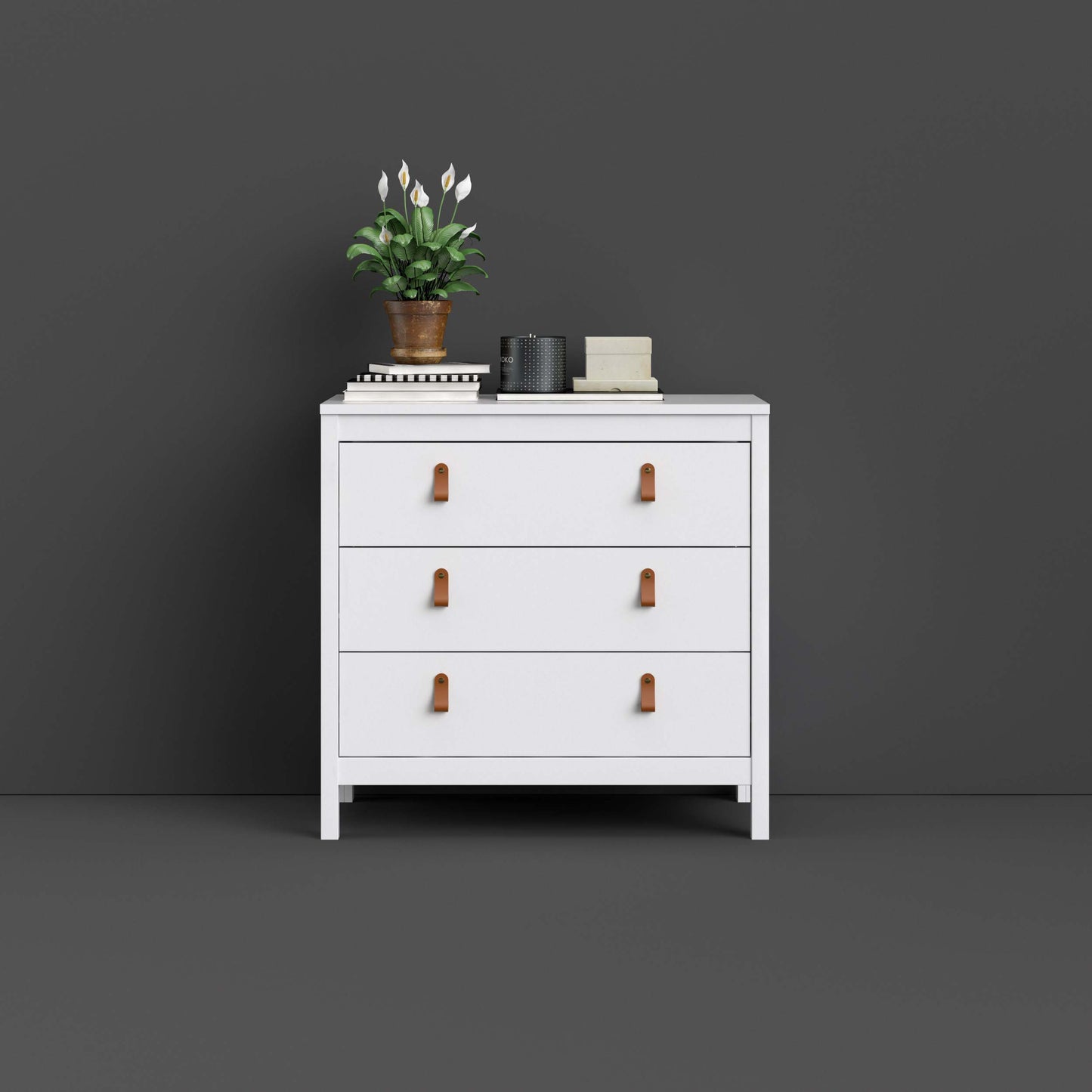 Madrid 3 Drawer Chest - White - 796624949