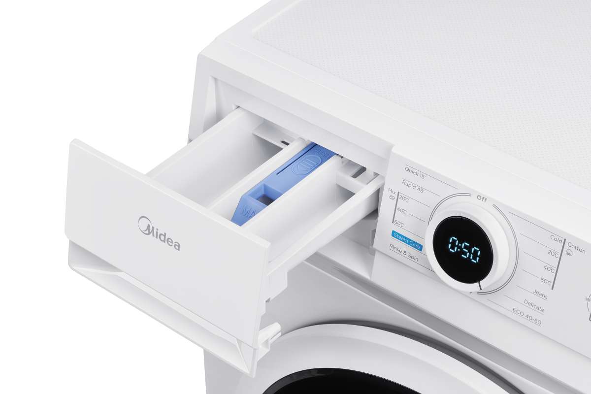 Midea MF10EW90BA 9kg Freestanding Washing Machine – White, 1400 RPM, Energy Class A