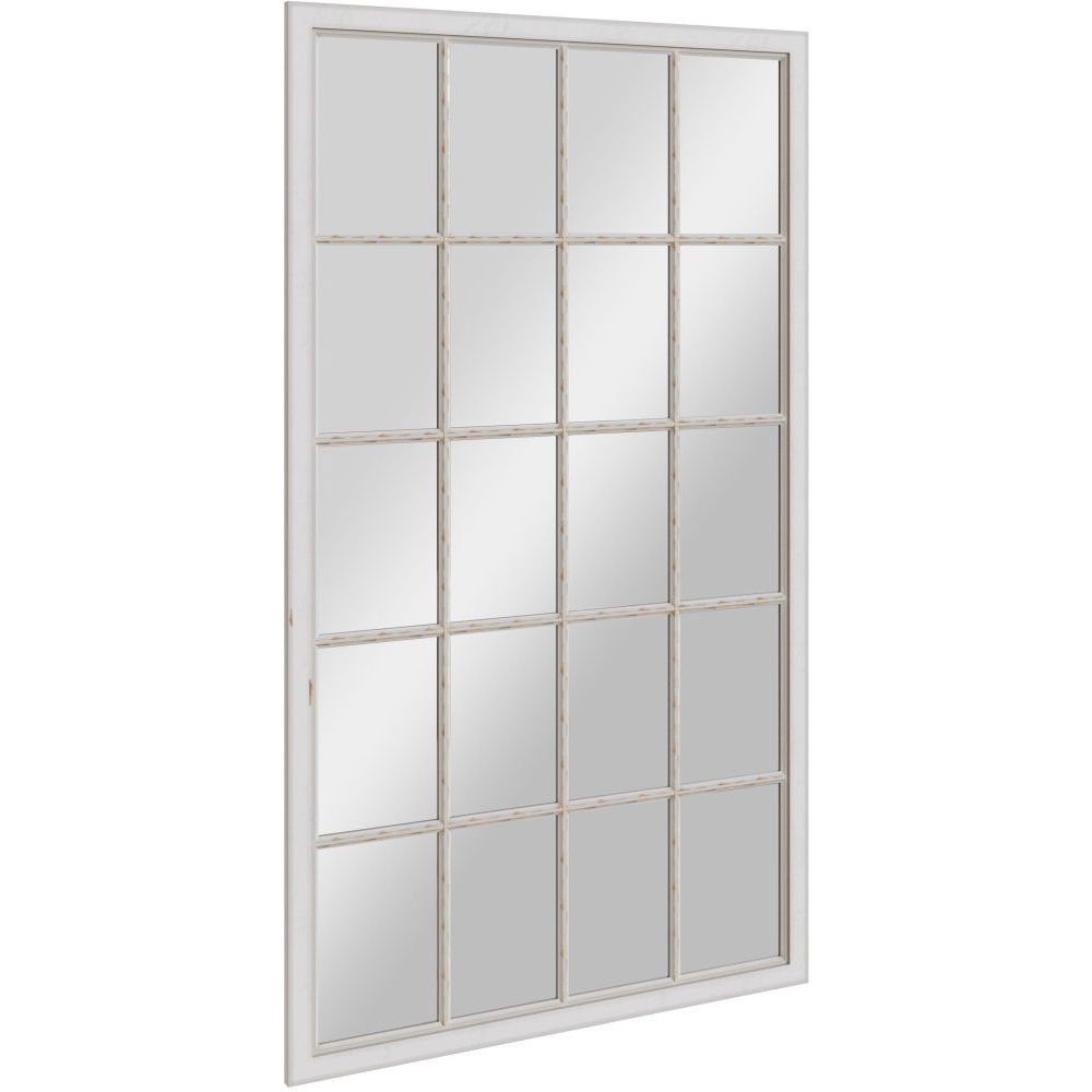 Essentials Mirror Collection Leaner Window Mirror Distressed White
