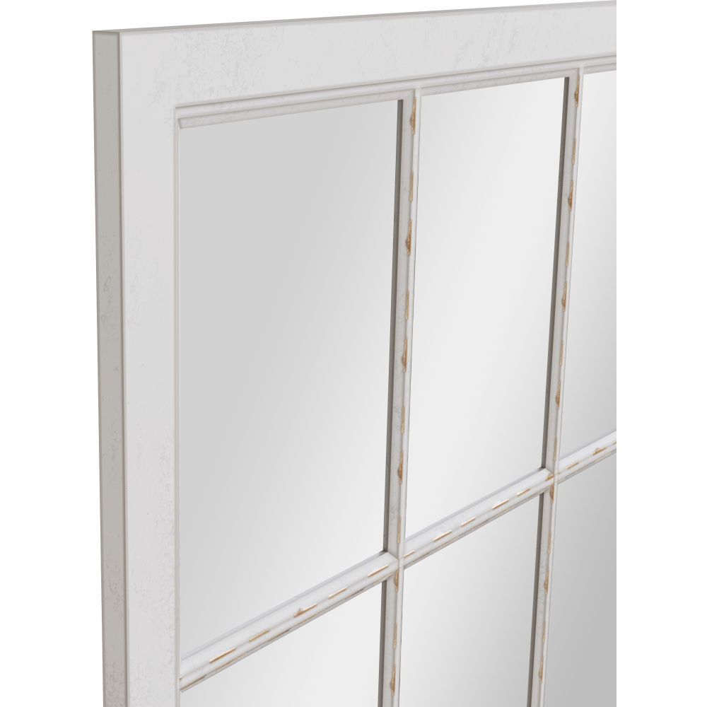 Essentials	Mirror Collection Leaner Window Mirror Distressed White