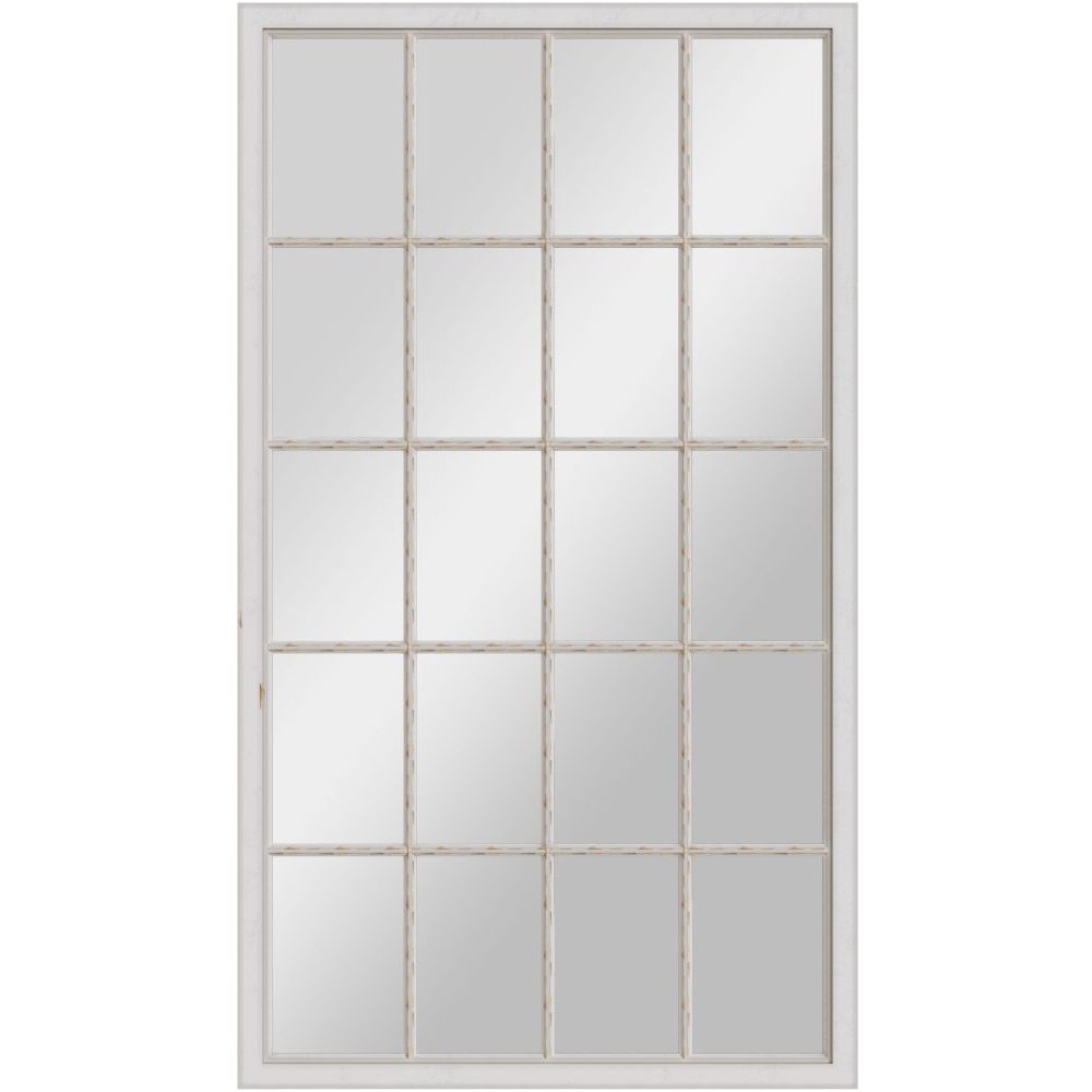 Essentials Mirror Collection Leaner Window Mirror Distressed White