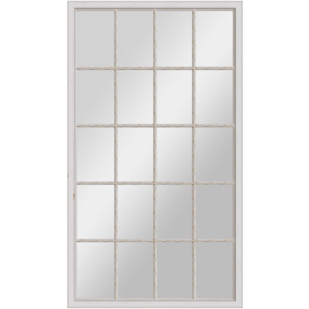 Essentials	Mirror Collection Leaner Window Mirror Distressed White