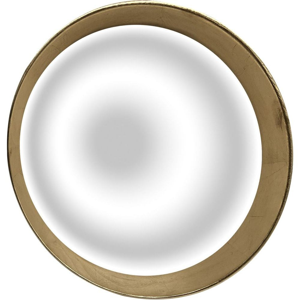 Essentials Mirror Collection Acrylic Convex Mirror with Wood Frame Gold