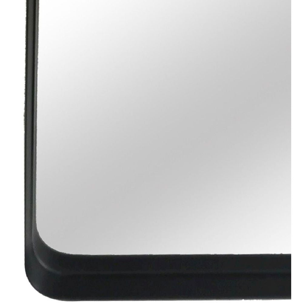 Essentials Mirror Collection Iron Framed Mirror Black