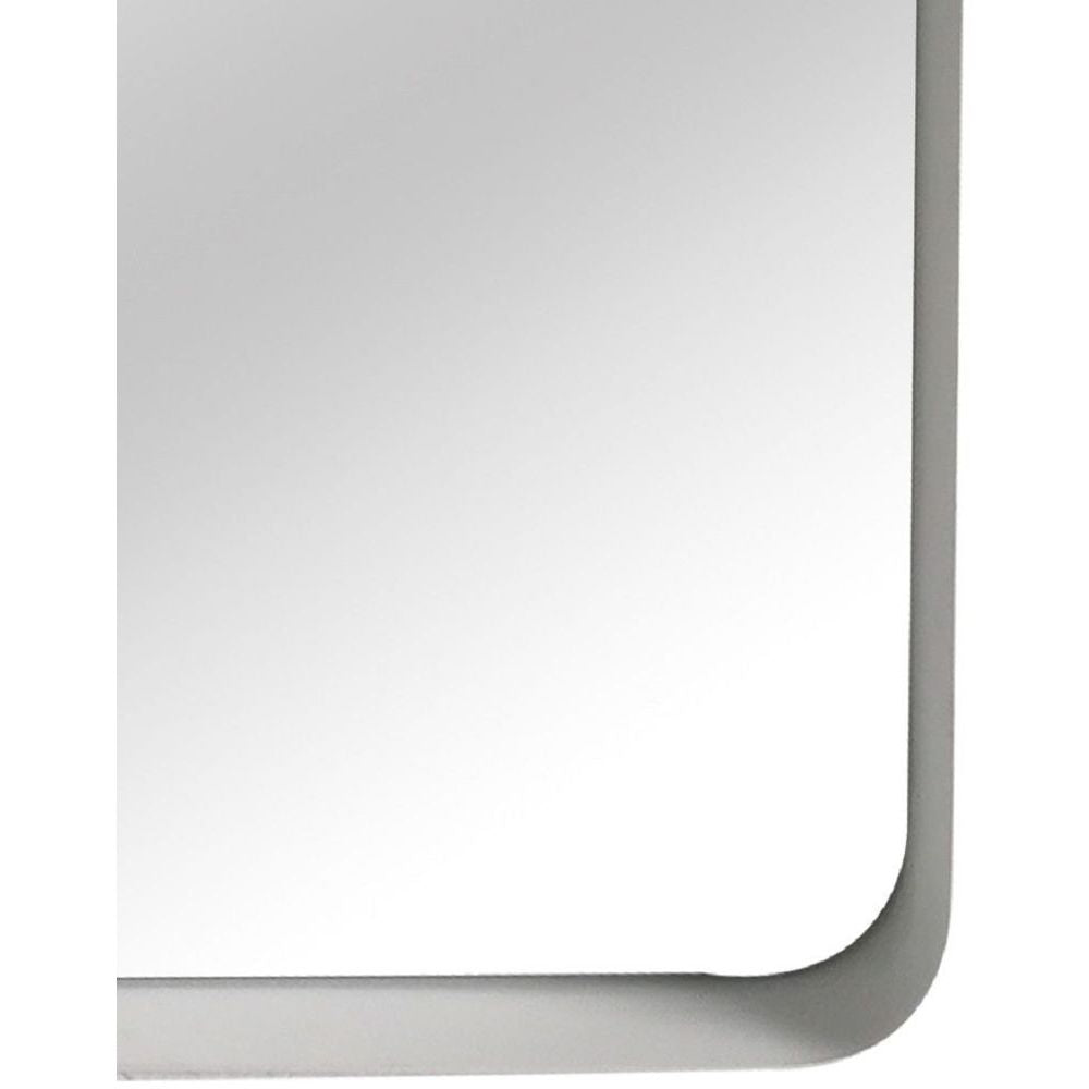 Essentials Mirror Collection Iron Framed Mirror White