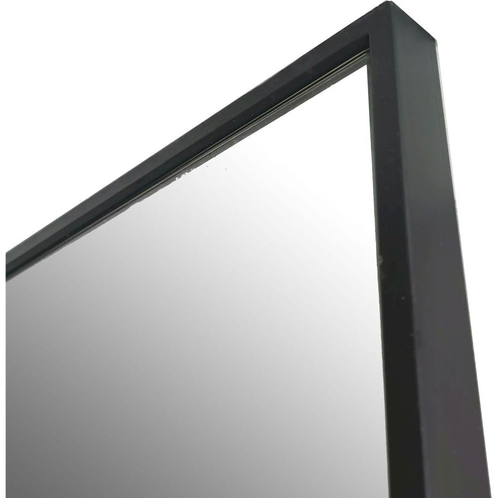 Essentials Mirror Collection Iron Framed Mirror Black