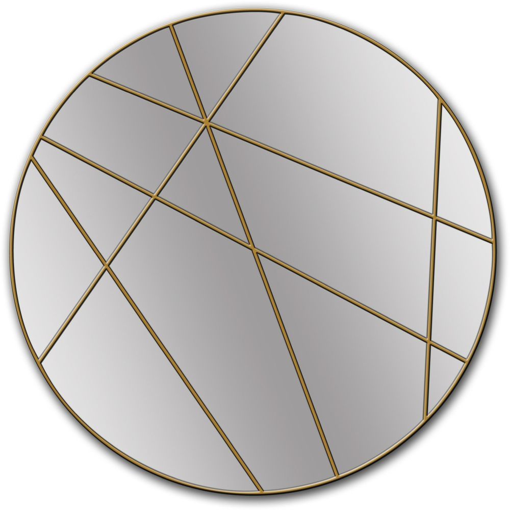 Essentials Mirror Collection Iron Framed Mirror Gold