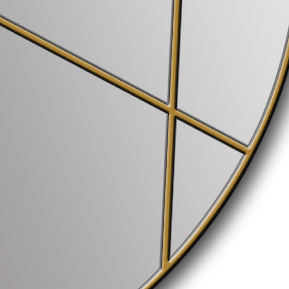 Essentials Mirror Collection Iron Framed Mirror Gold