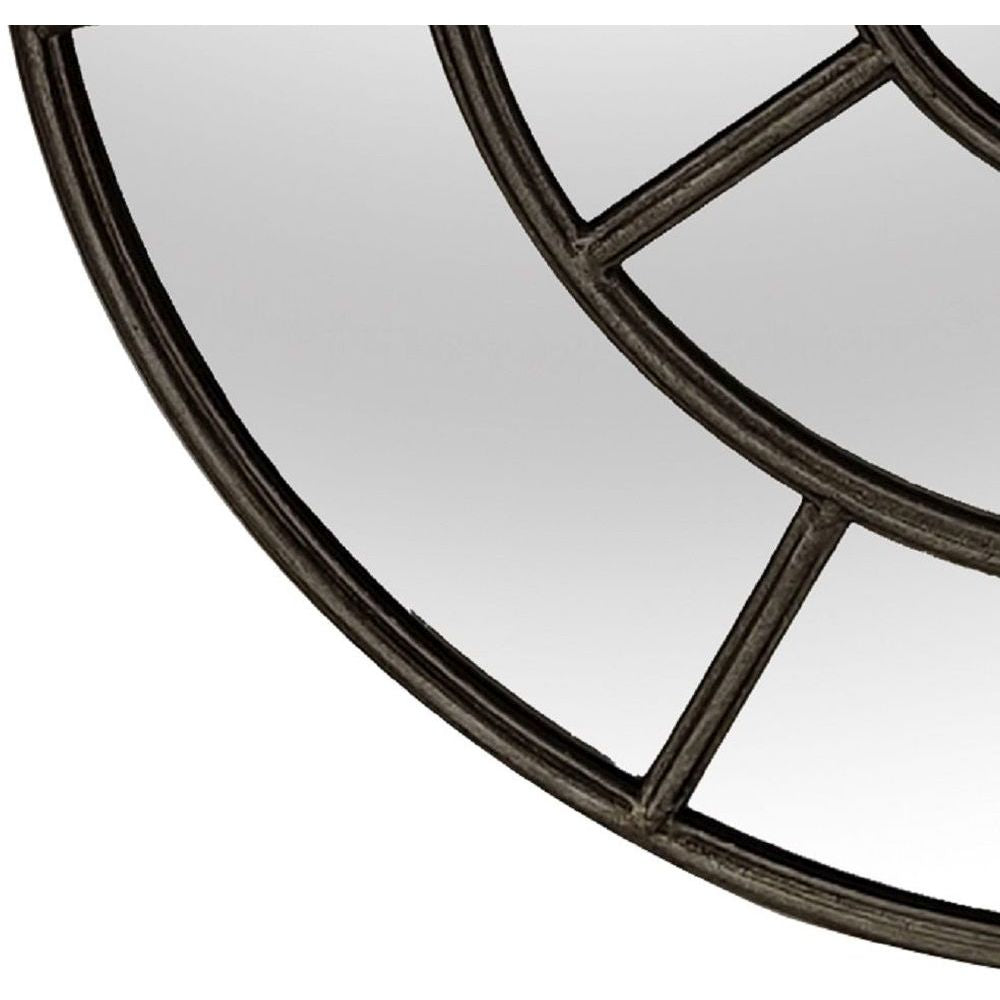 Essentials Mirror Collection Iron Framed Mirror Black