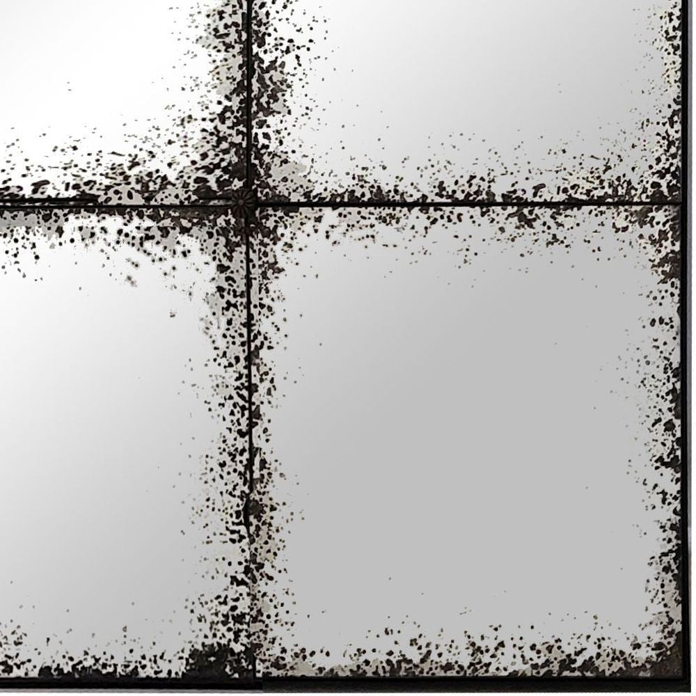 Essentials Mirror Collection Square Antique Mirror Black