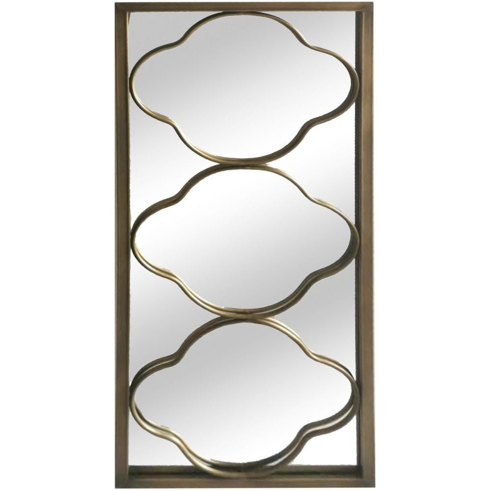 Essentials Mirror Collection Iron Framed Mirror Gold