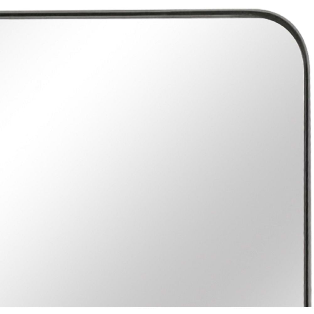 Essentials Mirror Collection Square Iron Framed Mirror Silver