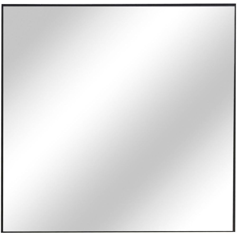 Essentials Mirror Collection Square Iron Framed Mirror Black