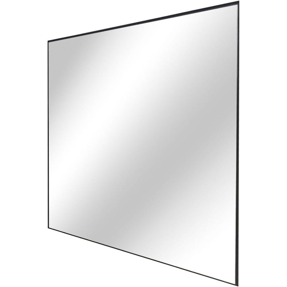 Essentials Mirror Collection Square Iron Framed Mirror Black