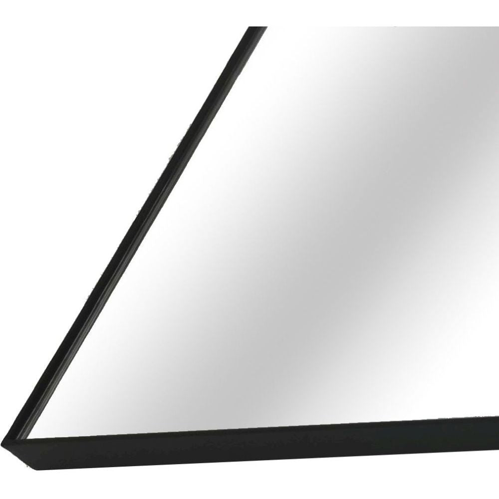 Essentials Mirror Collection Square Iron Framed Mirror Black