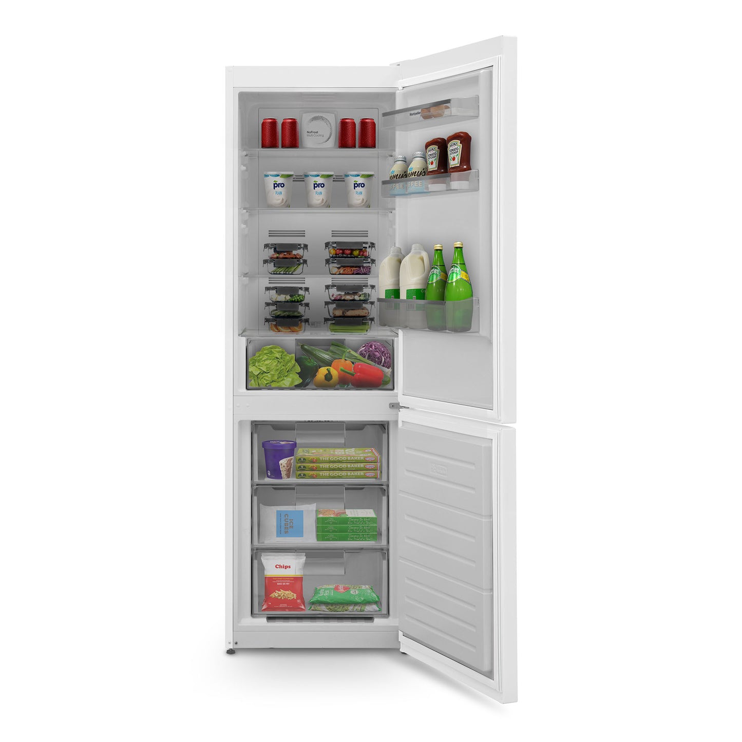 Montpellier MNF1860W No Frost Fridge Freezer in White