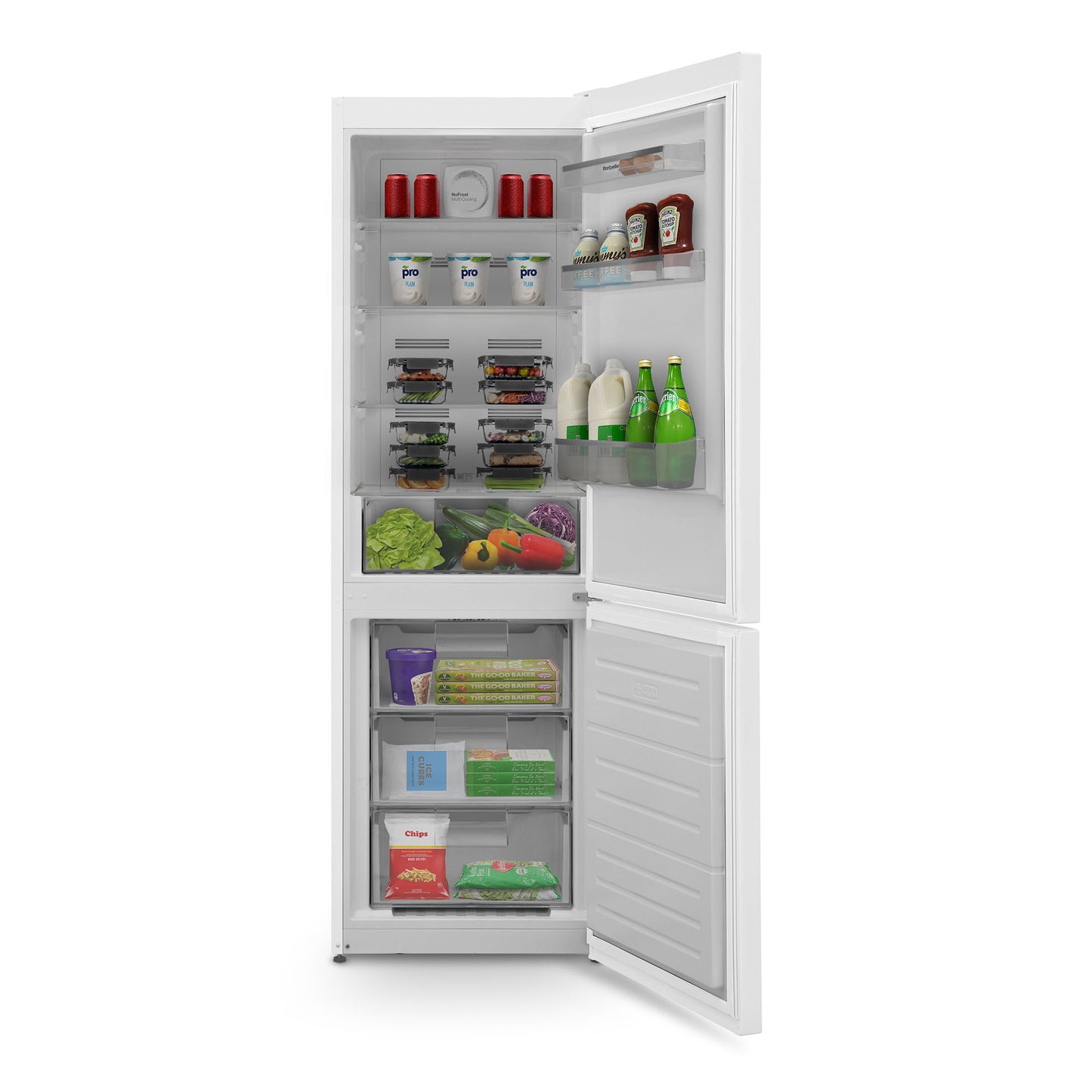 Montpellier MNF1860W No Frost Fridge Freezer in White