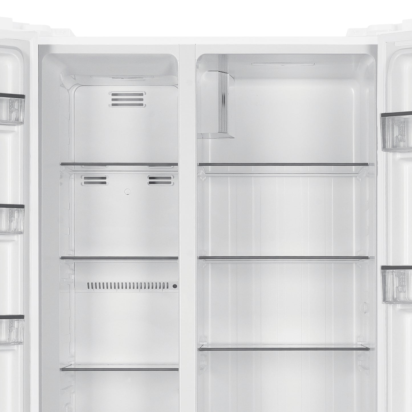 Montpellier MSBS442W American Style Side by Side Fridge Freezer in White