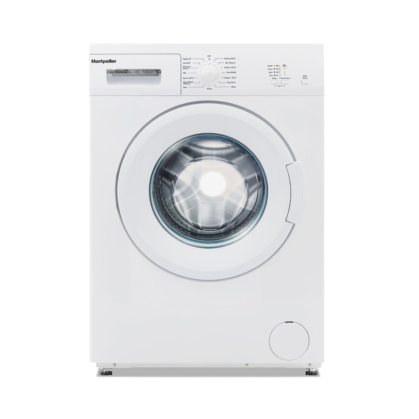 Montpellier 6kg 1200rpm Washing Machine White - MWM61200W