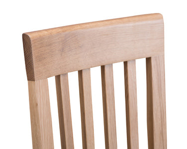 Decor Furniture SLAT BACK CHAIR FABRIC SEAT (PAIR)