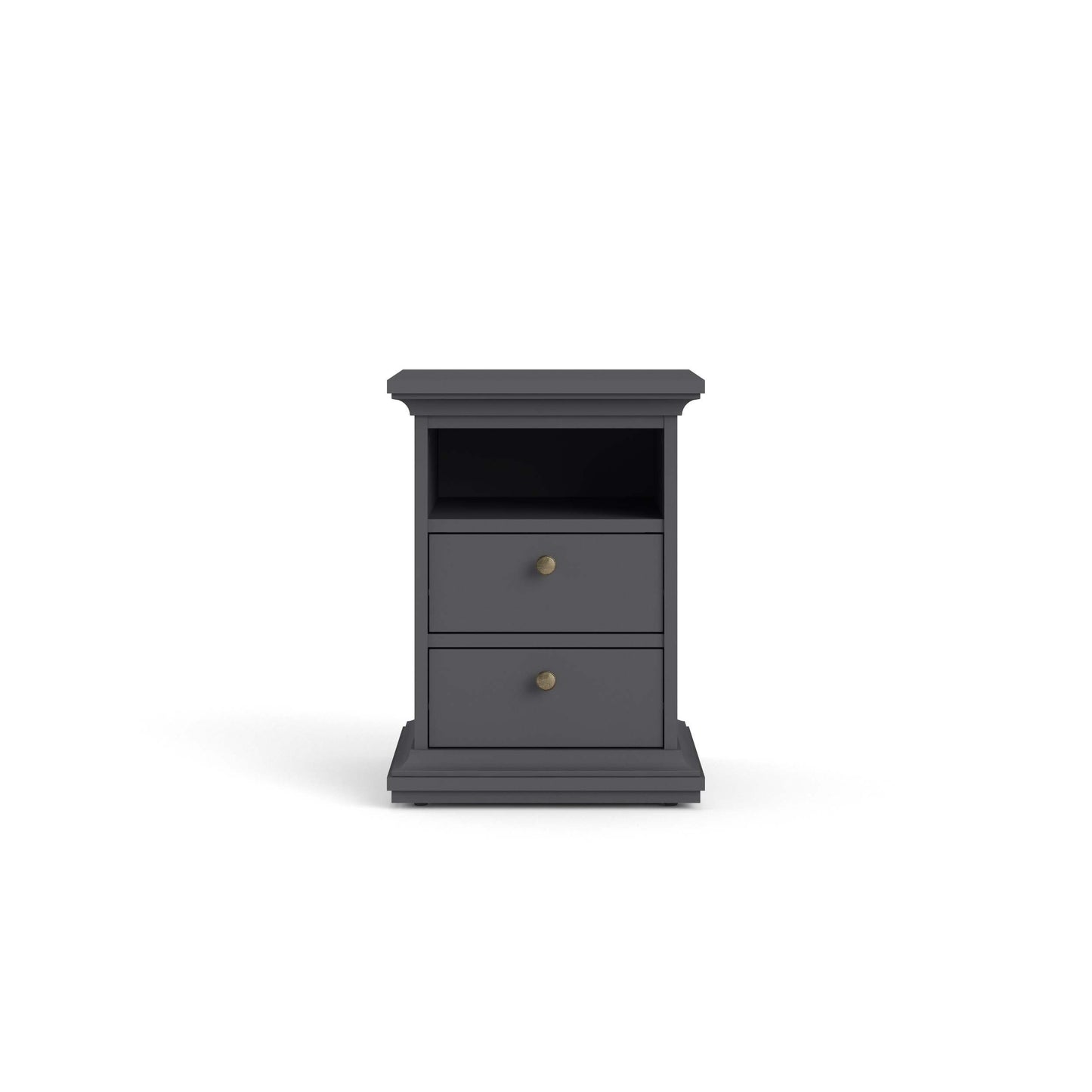 Paris 2 Drawer Bedside - Grey