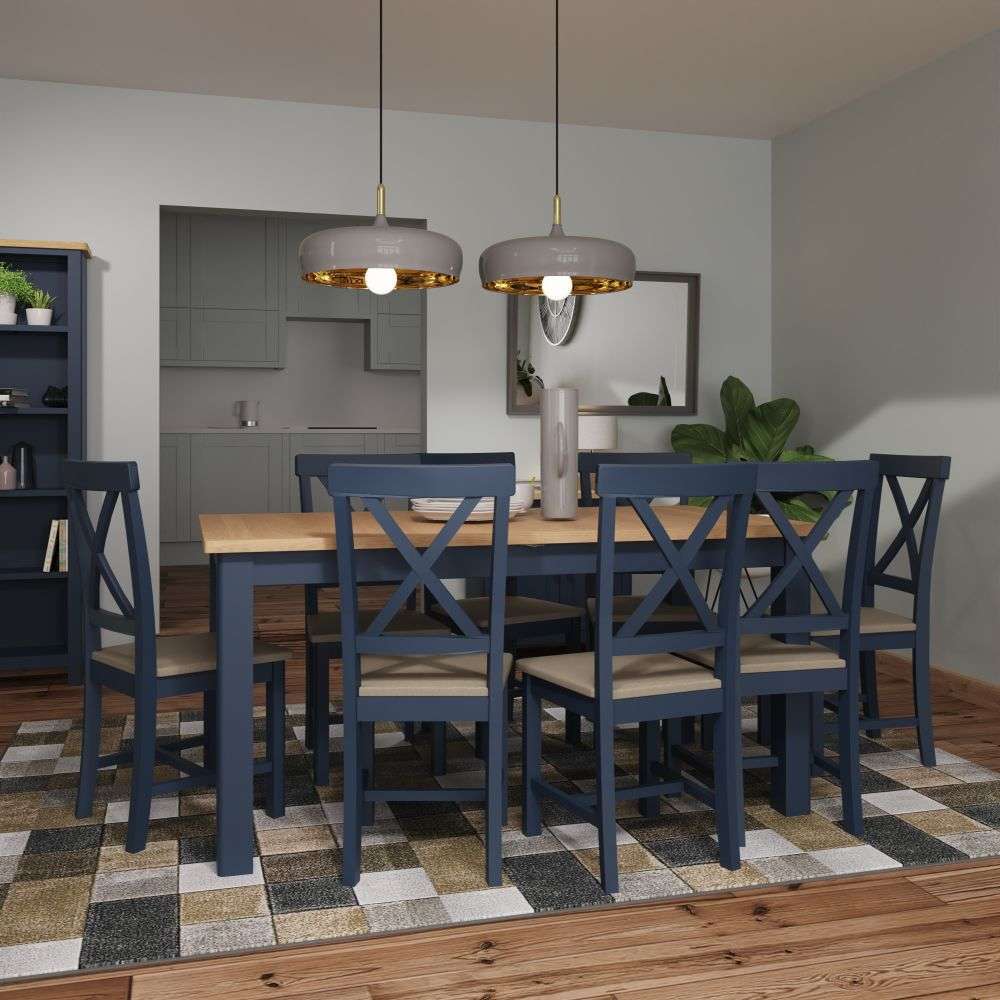 Essentials RA Dining Blue 1.6M Extending Table